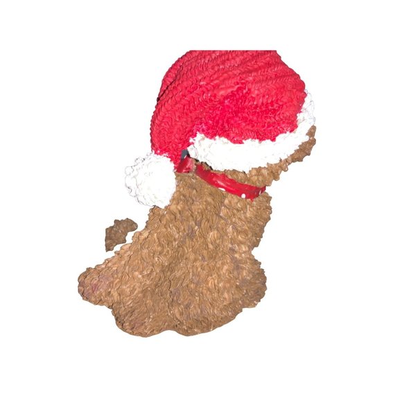 Santa Bear Table Top Decoration-  Bear with Santa Hat- 7 inch - Picture 6 of 10